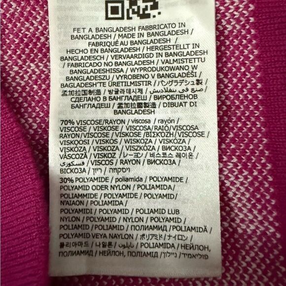 Guess Logo Jalee Long Sleeve Sweater Anemone Bloom Multi Pink Women’s Size Large - Picture 7 of 9